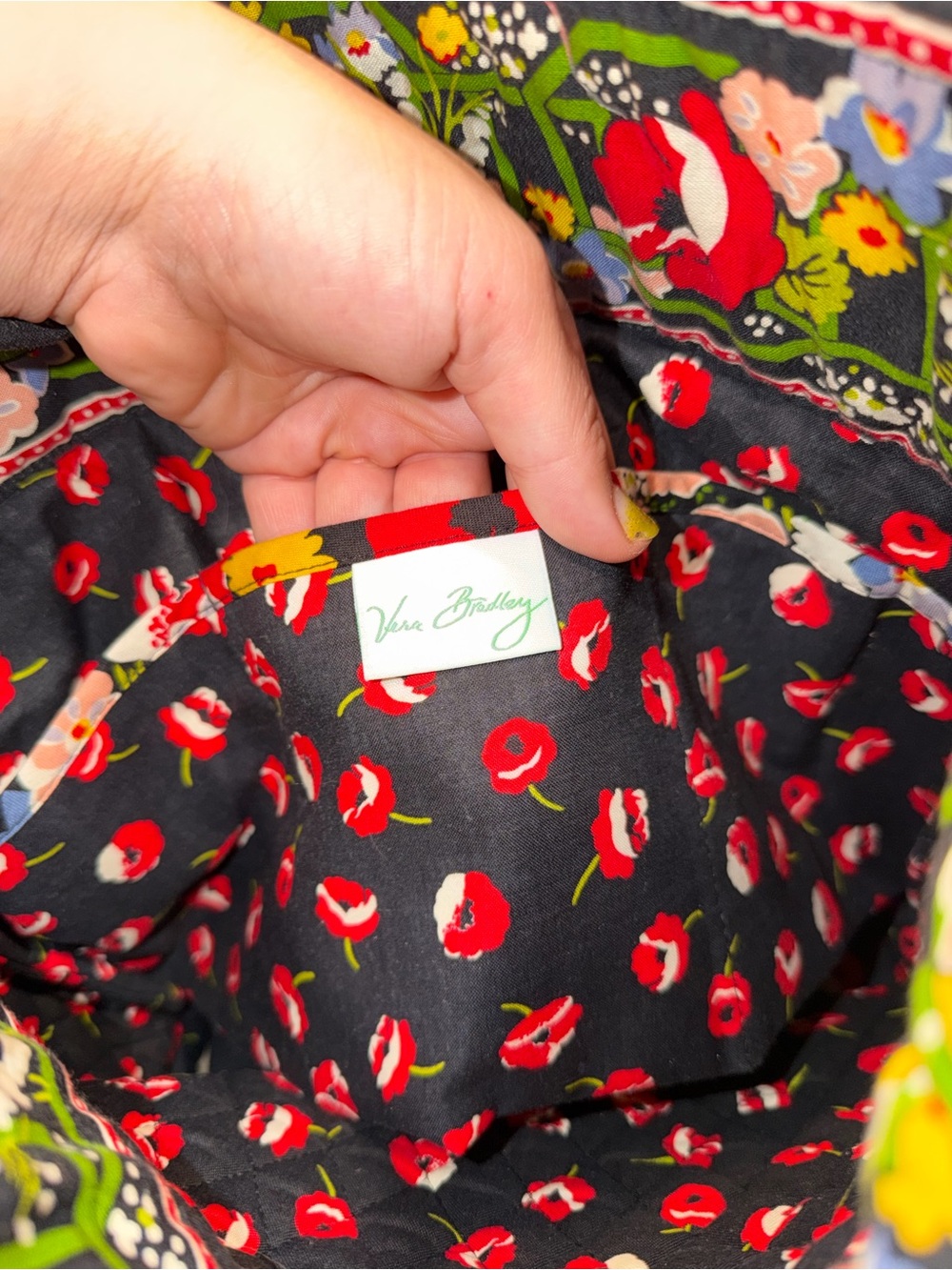 Vera Bradley NWOT Retired Poppy Pattern Tote Vintage - Picture 5 of 6